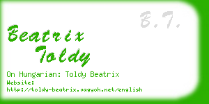 beatrix toldy business card